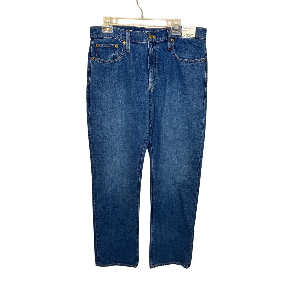 NWT J.Crew Mid-Rise Slouchy Straight Jeans SZ 30 Turney Wash Casual Farmer Rodeo